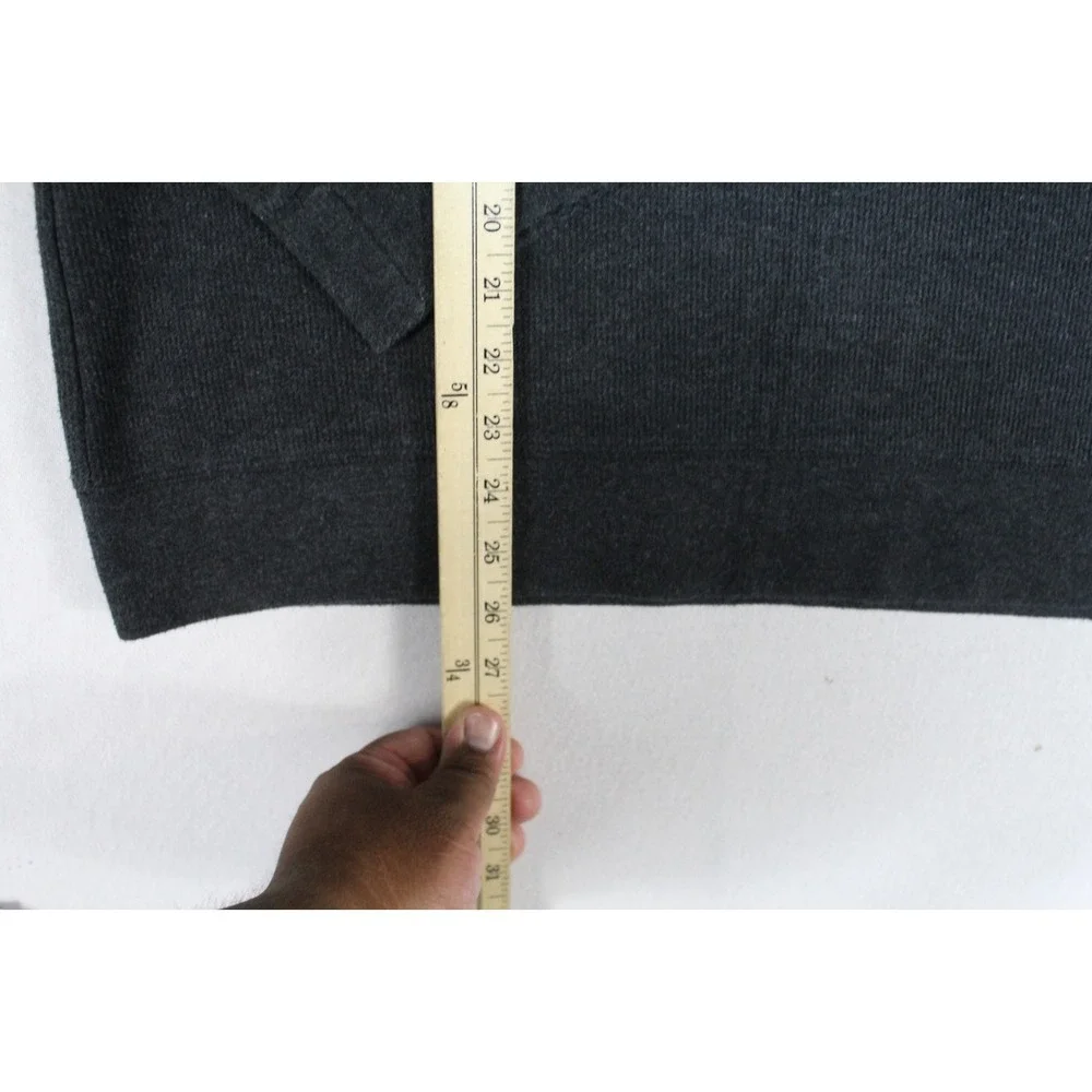 Banana Republic Men Gray Sweater Pull Over Quarter Zip Long Sleeve Size Large